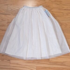 Cat & Jack, Sparkling White A-Line Shimmer Tulle Skirt, Size M 7/8 NWT